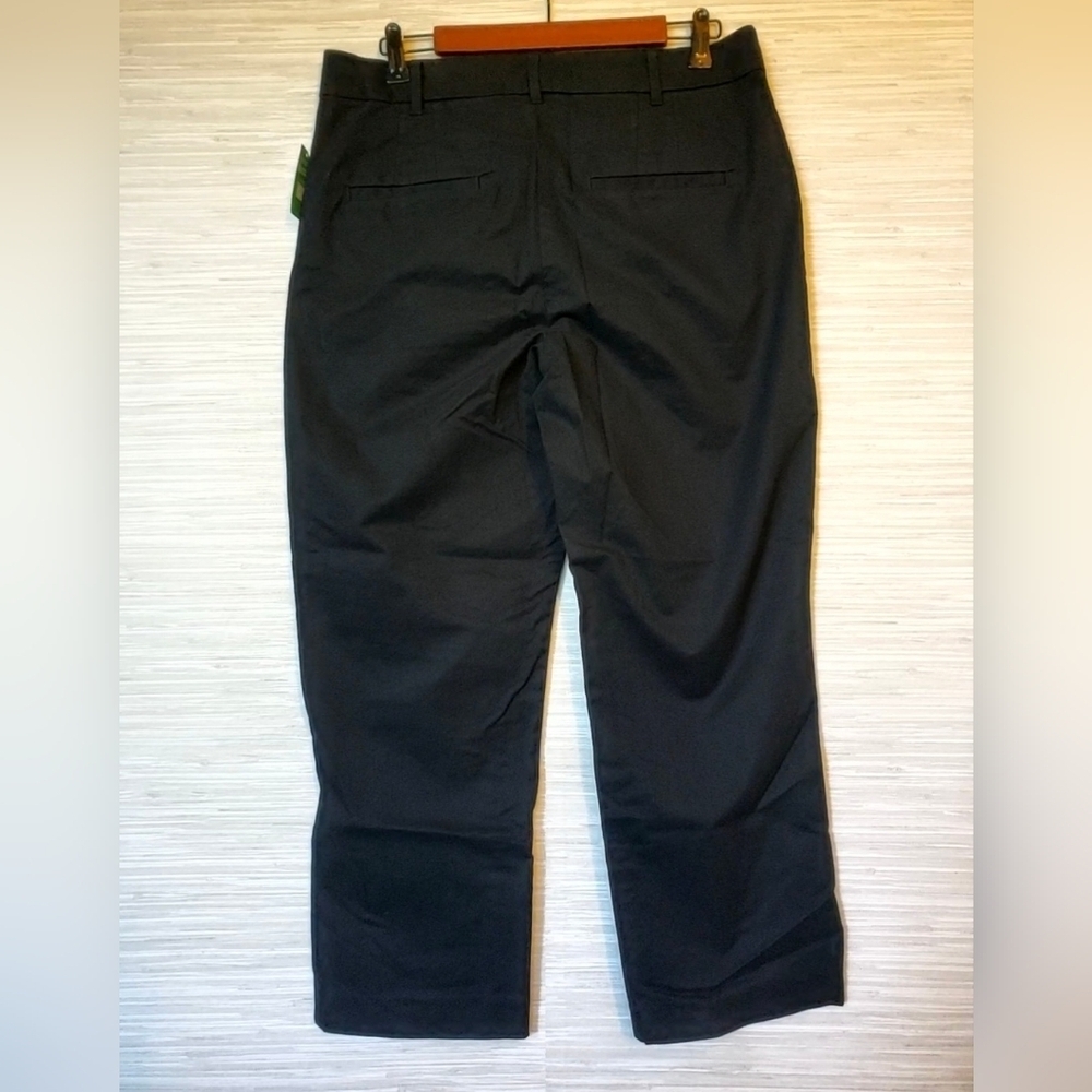 GAP High Rise Slim Stretch Khakis Chino Ankle Pants Work Black 10 PETITE  NWT - Picture 8 of 10
